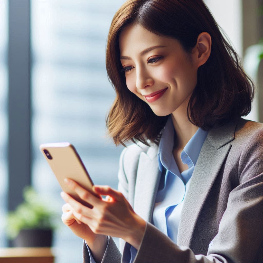 Mobile app development - Professional reviewing mobile application on smartphone